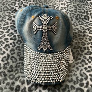 Indigo soul Fh cross baseball bling hat